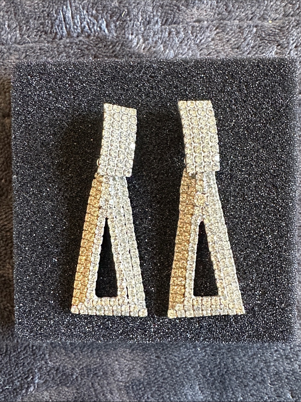 Crystal Pave Silver-Tone Drop Earrings